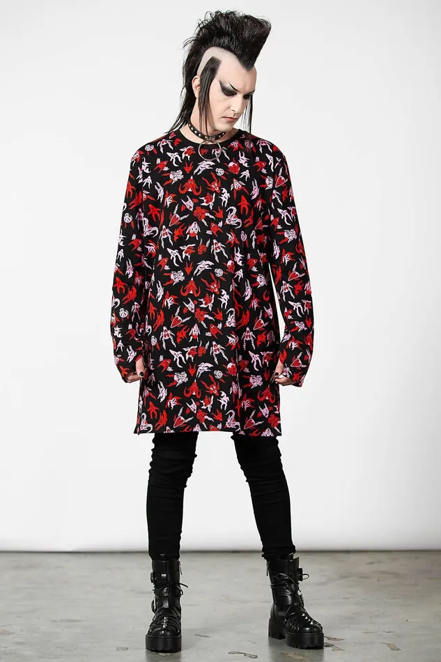 Killstar Demoniac Long Sleeve Top Men Long Sleeves