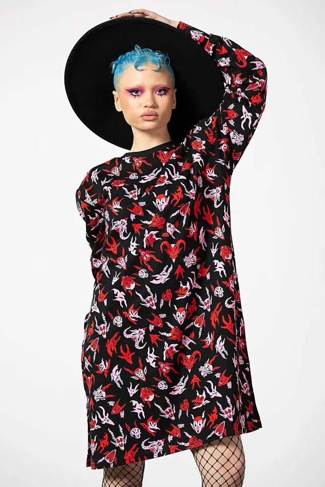 Killstar Demoniac Long Sleeve Top Women Long Sleeves