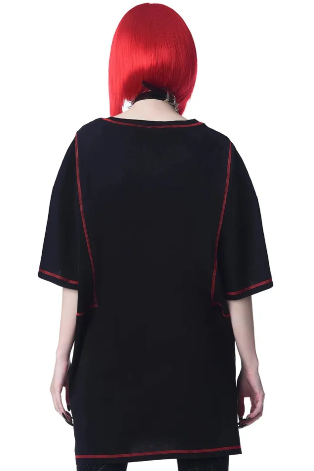 Killstar Departed Oversized Top Men TShirts and Vests