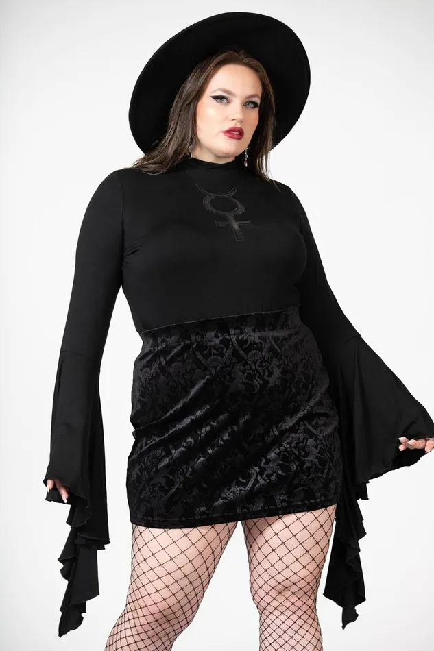 Killstar Doom Duchess Skirt B Women Velvet