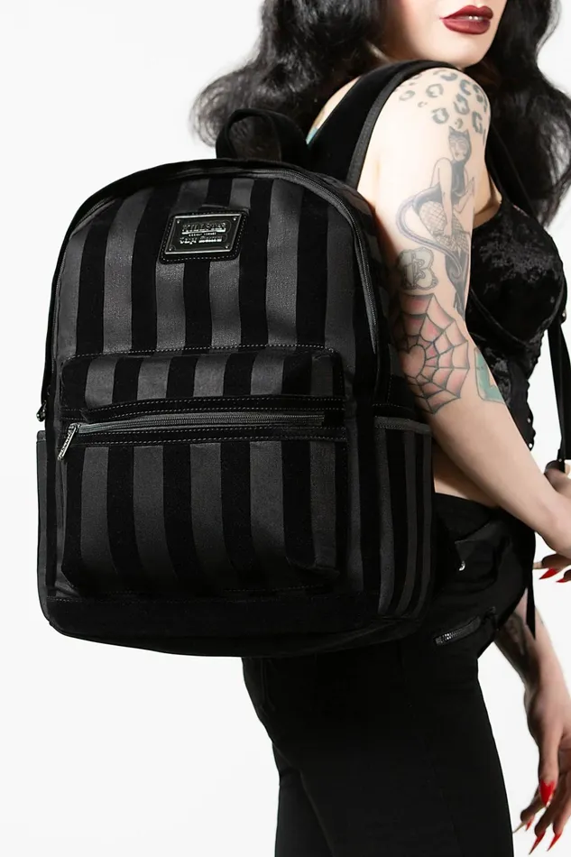 Killstar Earn Your Stripes Backpack Women Backpacks