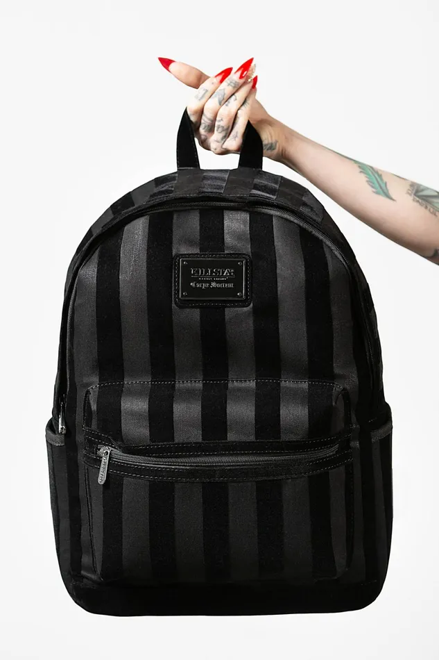 Killstar Earn Your Stripes Backpack Women Backpacks