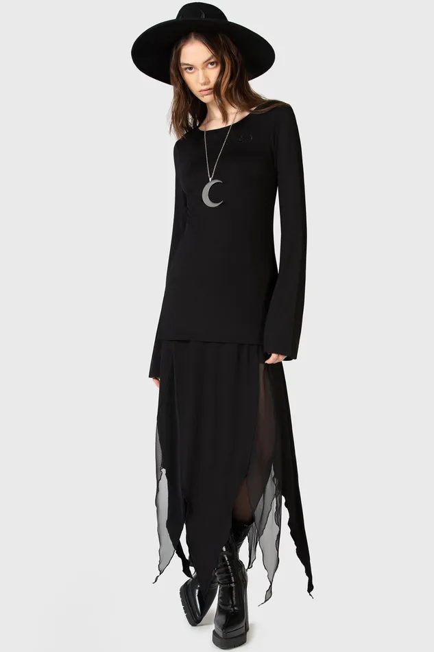 Killstar Echoed Darkness Tunic Top Women Long Sleeves