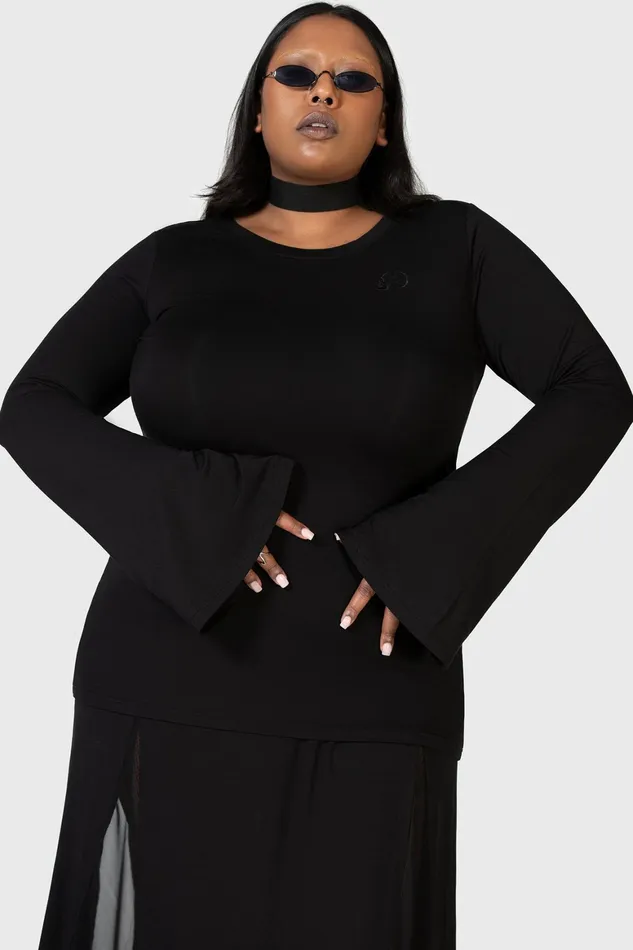 Killstar Echoed Darkness Tunic Top Women Long Sleeves