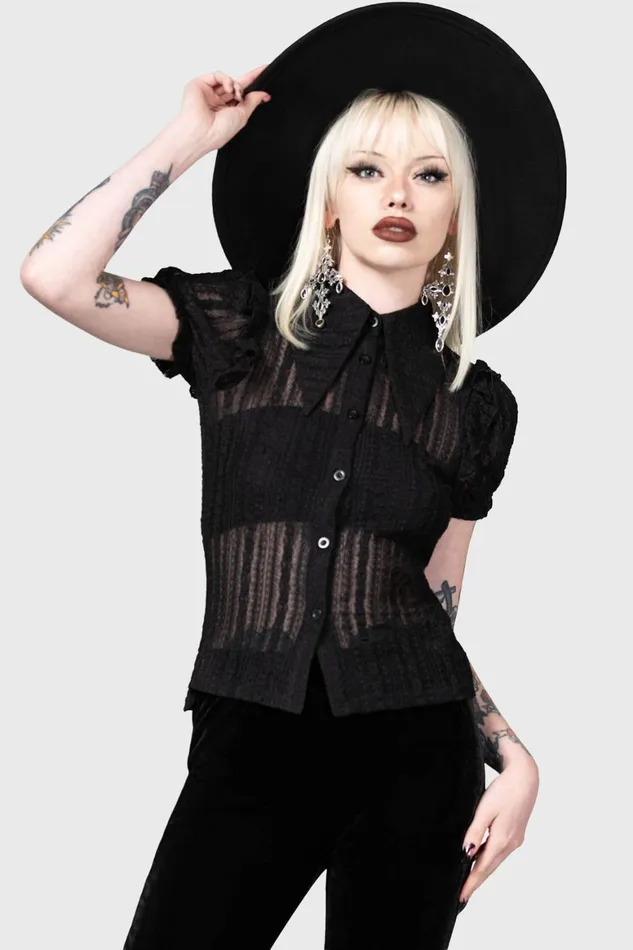 Killstar Elena039s Choice Lace Collar Blouse B Women Shirts and Blouses