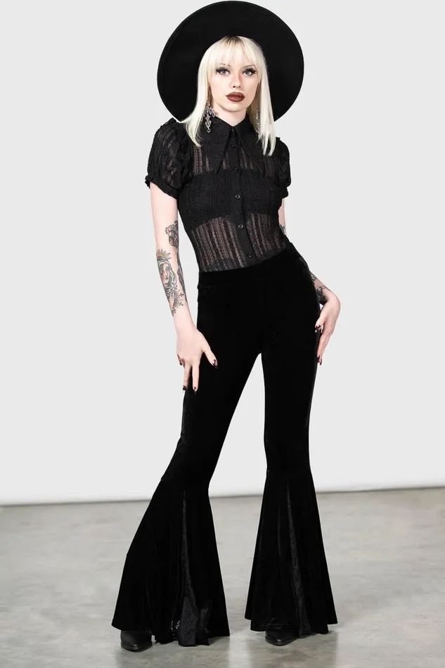 Killstar Elena039s Choice Lace Collar Blouse B Women Shirts and Blouses