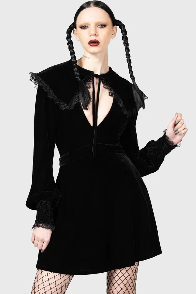 Killstar Emilee Emilee Collar Dress Women Mini
