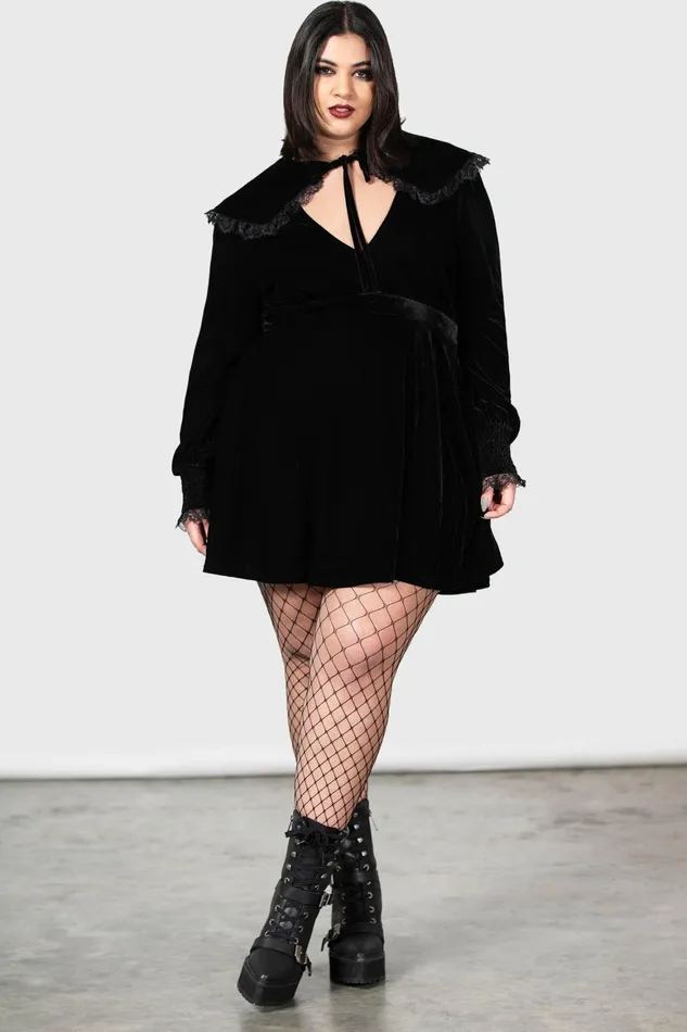 Killstar Emilee Emilee Collar Dress Women Mini