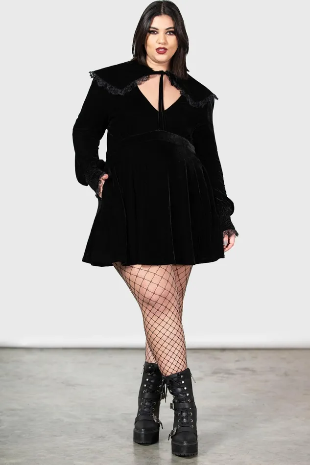 Killstar Emilee Emilee Collar Dress Women Mini