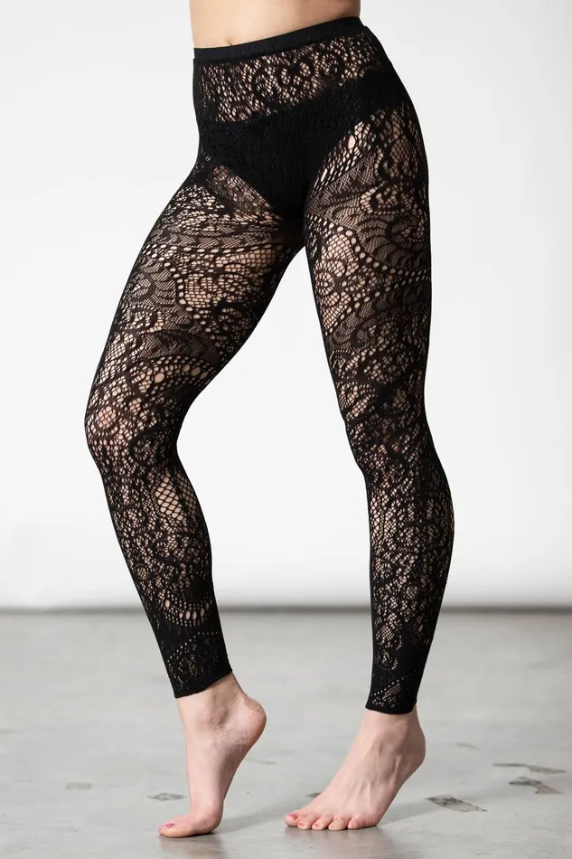 Killstar Empyrean Lace Leggings Women Leggings