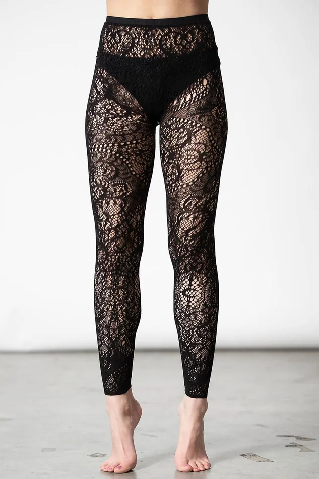 Killstar Empyrean Lace Leggings Women Leggings