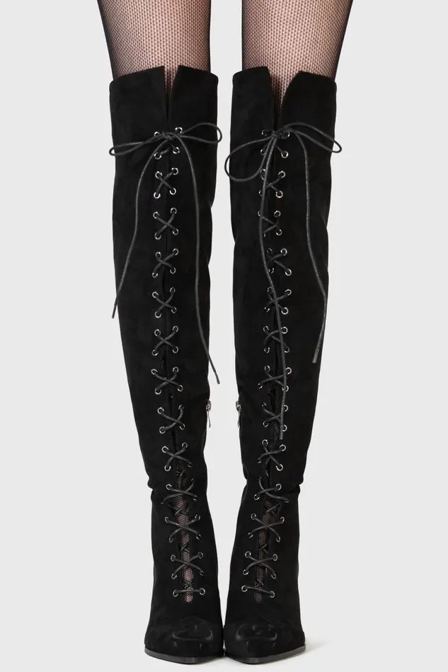 Killstar Evening Hill Boots Women Flats and Trainers