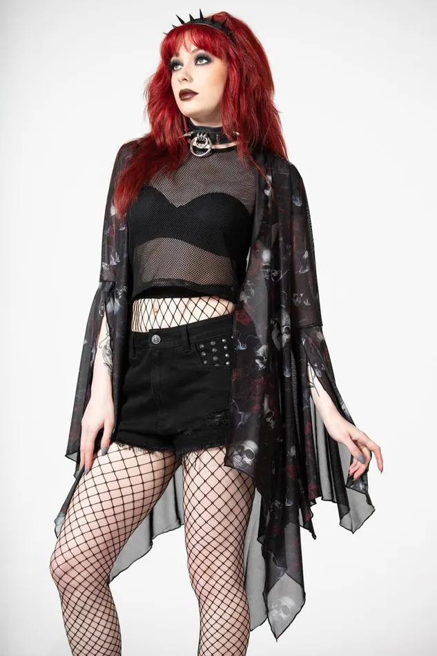 Killstar Fairy Moss Mesh Cover Up Women Long Sleeves