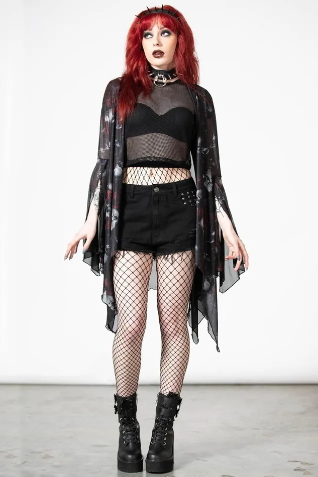 Killstar Fairy Moss Mesh Cover Up Women Long Sleeves