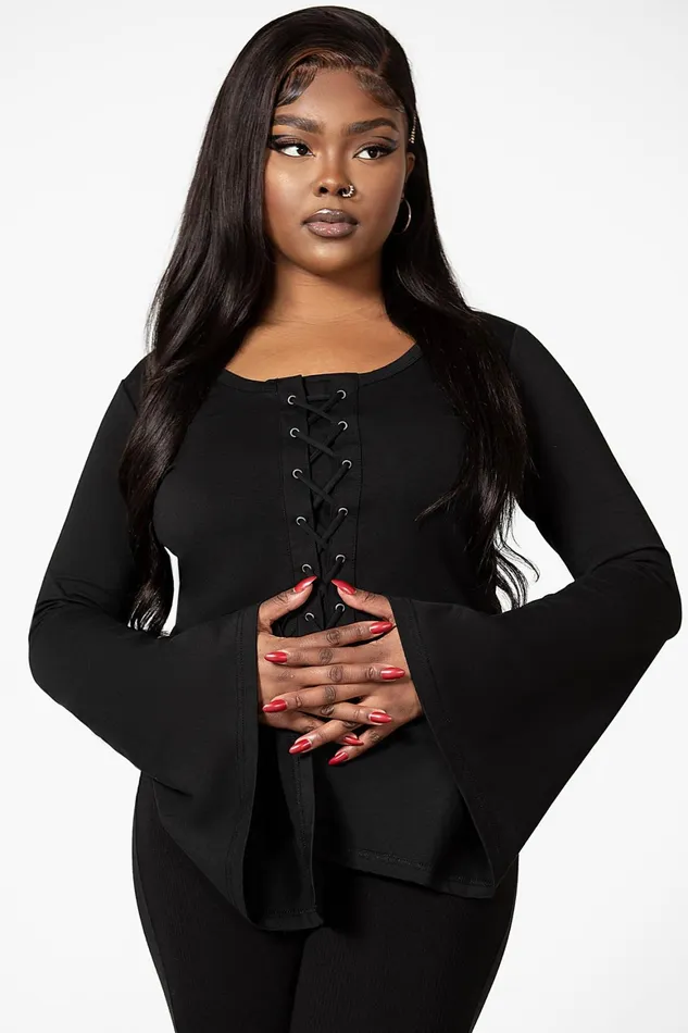 Killstar Faith Long Sleeve Top Women Long Sleeves
