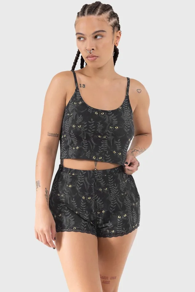 Killstar Familiar Woods Shorts Women Chill Out