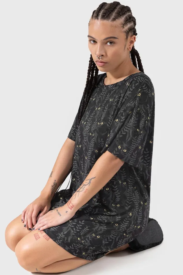 Killstar Familiar Woods TShirt Dress Women Mini