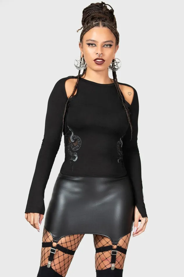 Killstar Femme Fangs Top Women Long Sleeves
