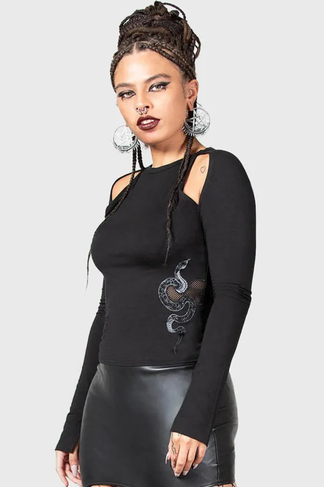 Killstar Femme Fangs Top Women Long Sleeves