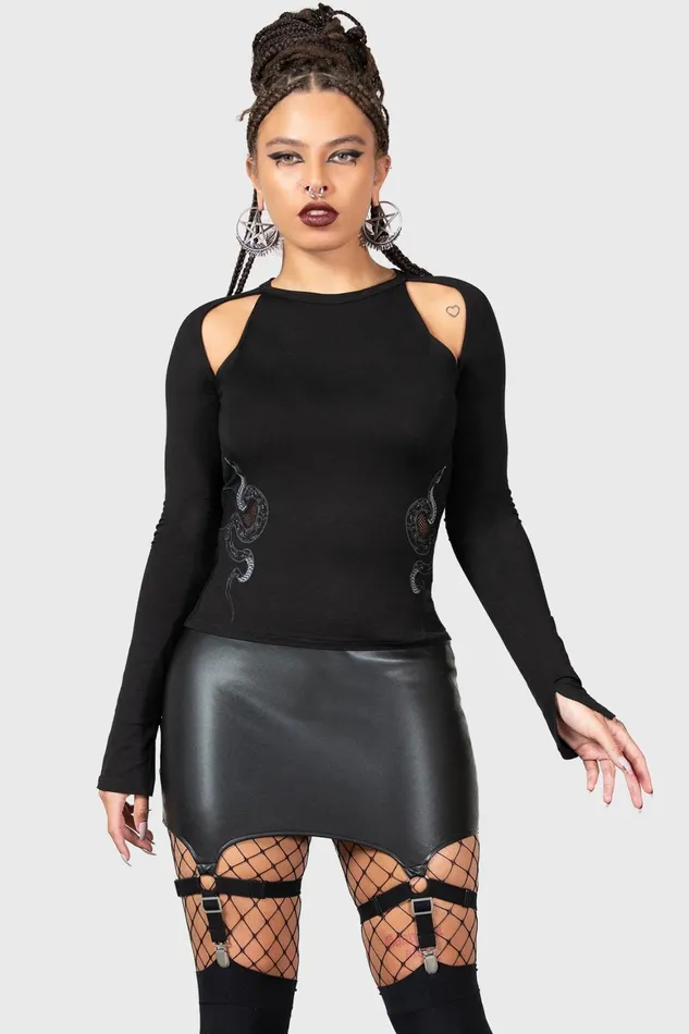 Killstar Femme Fangs Top Women Long Sleeves