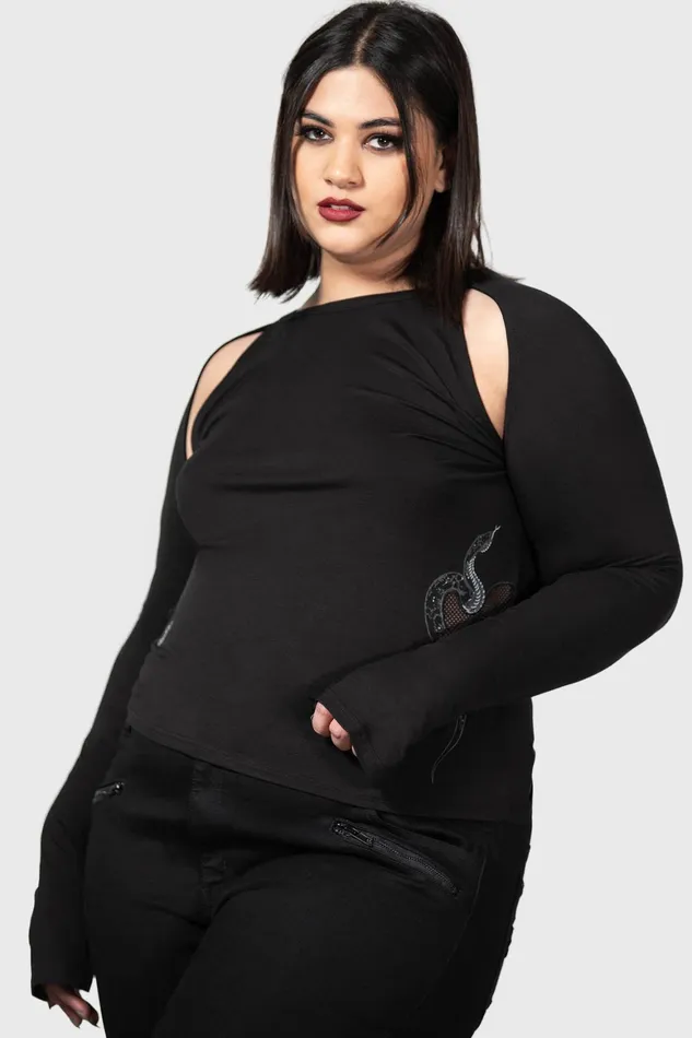Killstar Femme Fangs Top Women Long Sleeves