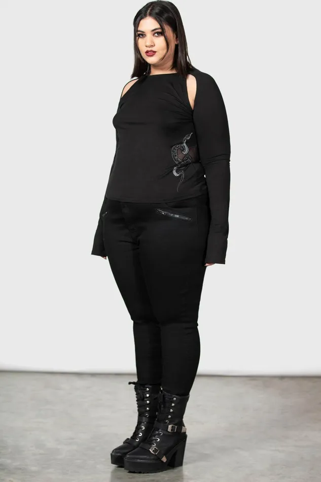 Killstar Femme Fangs Top Women Long Sleeves
