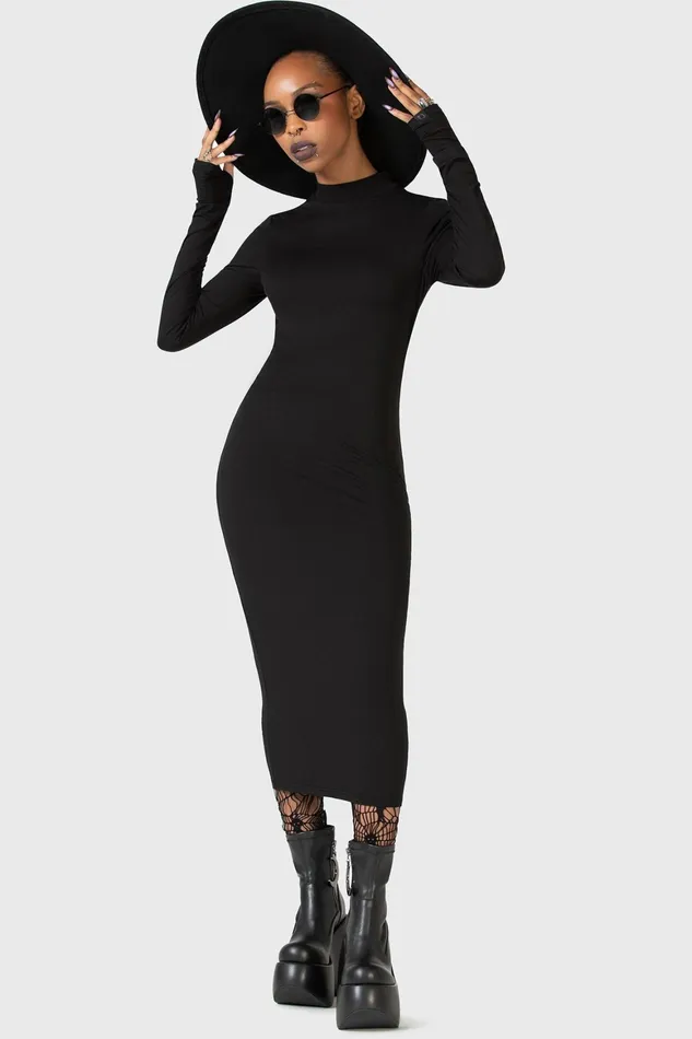 Killstar Flash Of Presence Midi Dress Women Midi