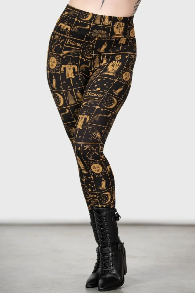 Killstar Folk Horror Leggings Women Chill Out