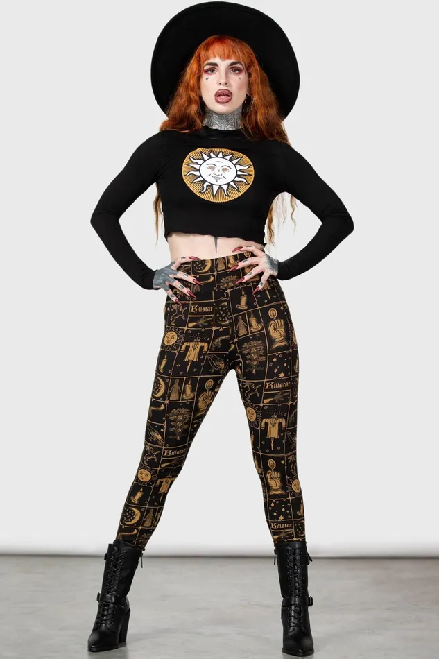 Killstar Folk Horror Leggings Women Chill Out