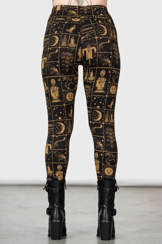 Killstar Folk Horror Leggings Women Chill Out