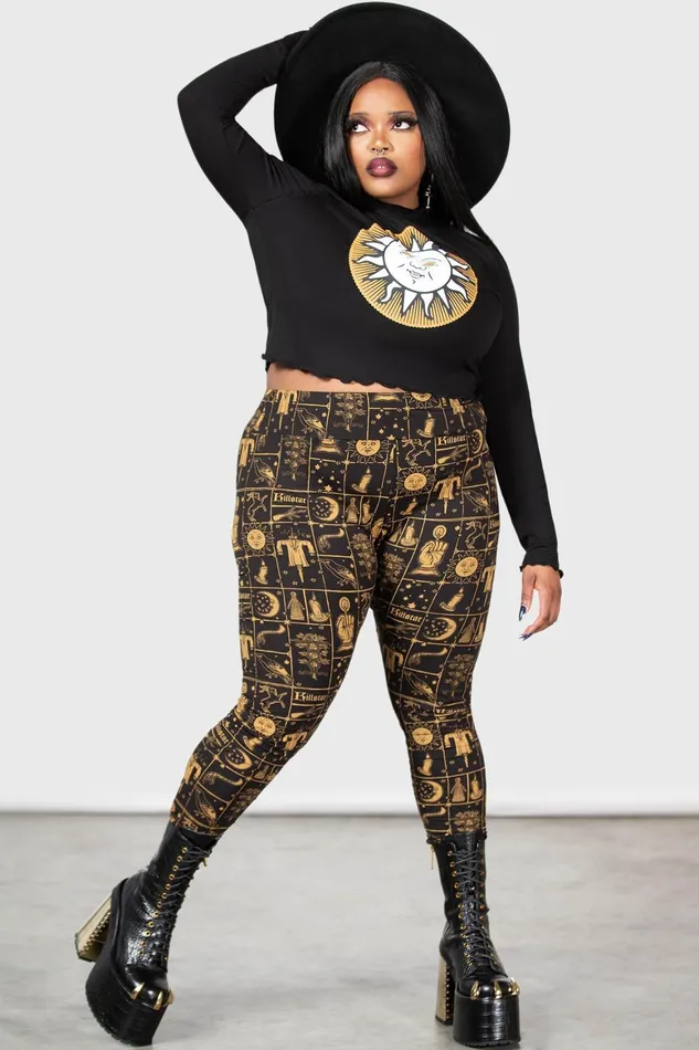 Killstar Folk Horror Leggings Women Chill Out