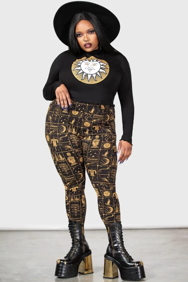 Killstar Folk Horror Leggings Women Chill Out