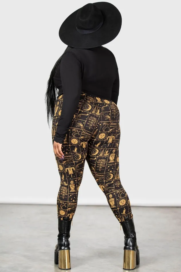 Killstar Folk Horror Leggings Women Chill Out