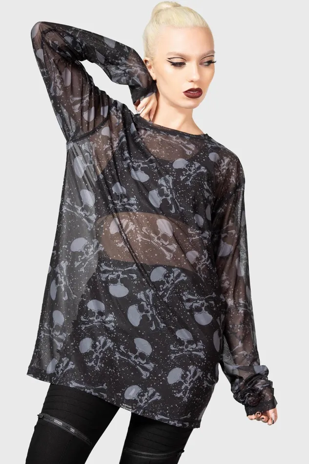 Killstar Fright Train Long Sleeve Top Men Long Sleeves