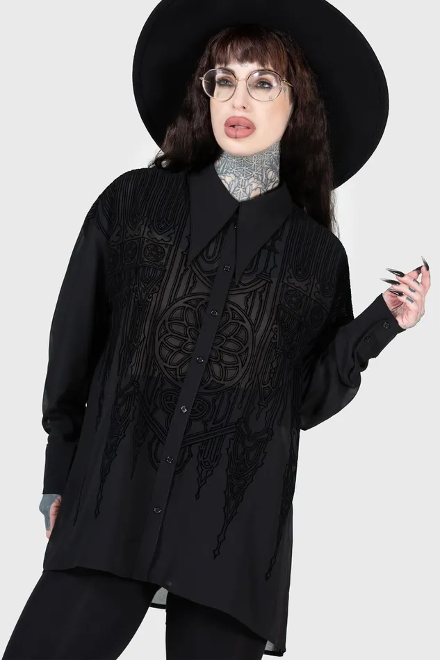 Killstar Gates Of Hell Shirt Women Shirts and Blouses