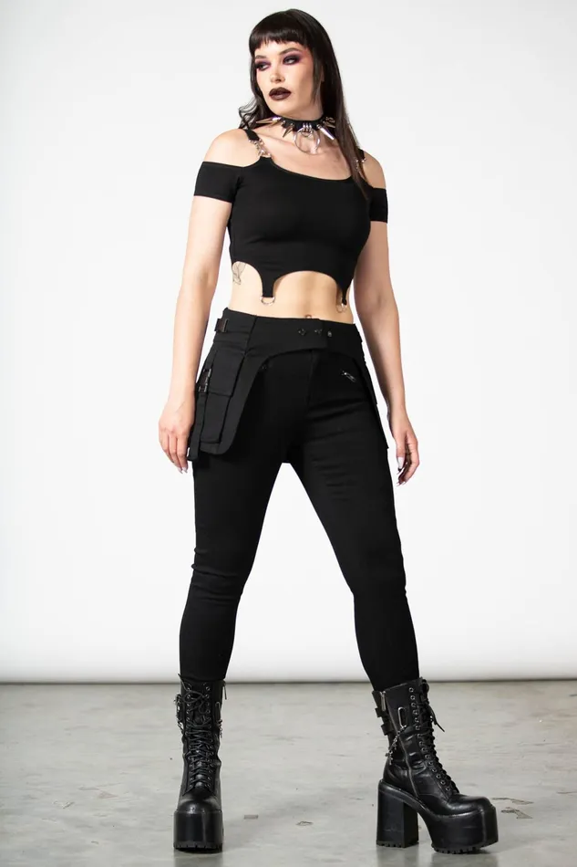 Killstar Glitch Pocket Belt Women Harnesses and Belts