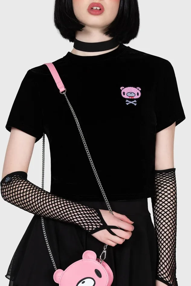 Killstar Gloomy Bones Crop Top Women Crop