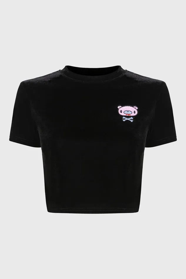 Killstar Gloomy Bones Crop Top Women Crop