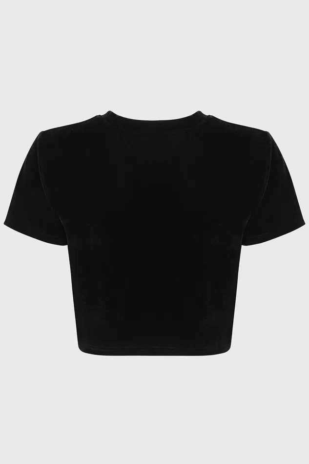 Killstar Gloomy Bones Crop Top Women Crop