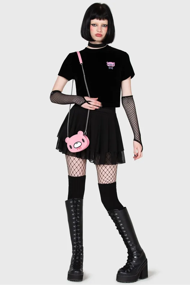 Killstar Gloomy Bones Crop Top Women Crop