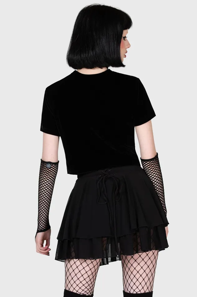 Killstar Gloomy Bones Crop Top Women Crop