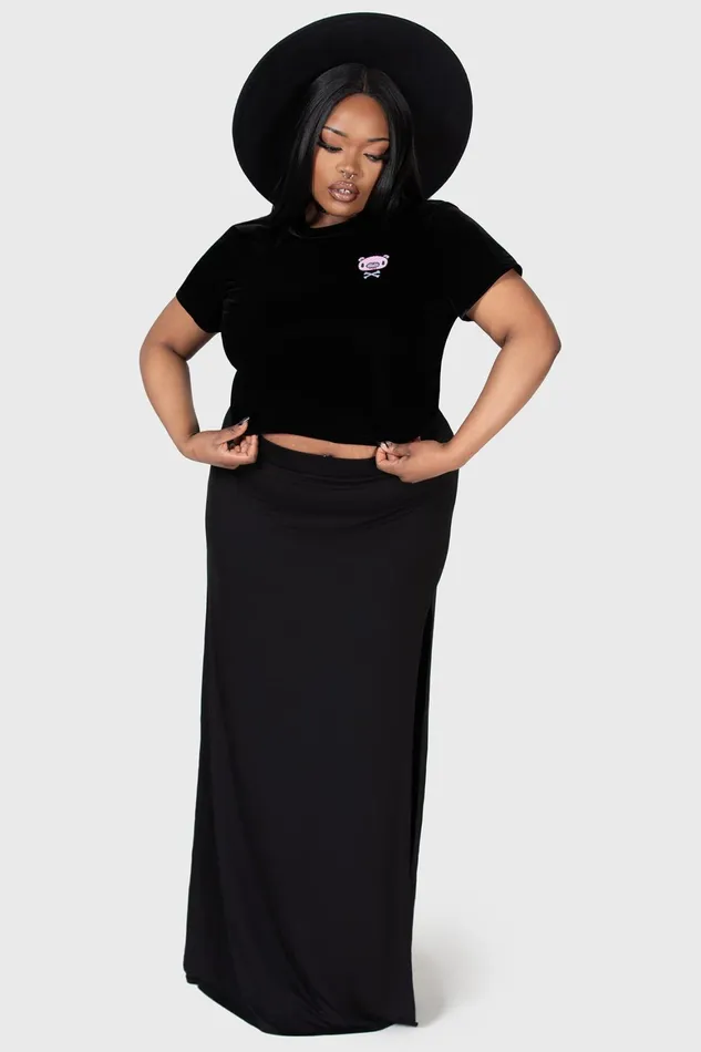 Killstar Gloomy Bones Crop Top Women Crop