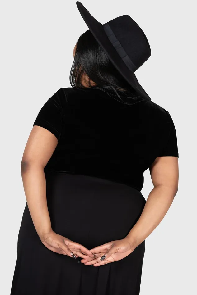 Killstar Gloomy Bones Crop Top Women Crop