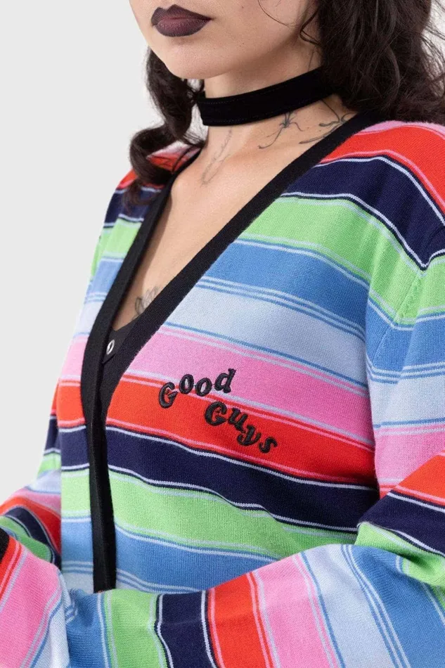 Killstar Good Guys Finish Last Knit Cardigan Men Knitwear