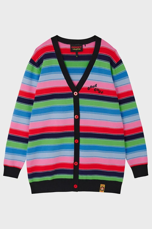 Killstar Good Guys Finish Last Knit Cardigan Men Knitwear