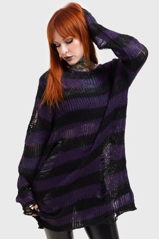 Killstar Graph Knit Sweater Women Sweaters