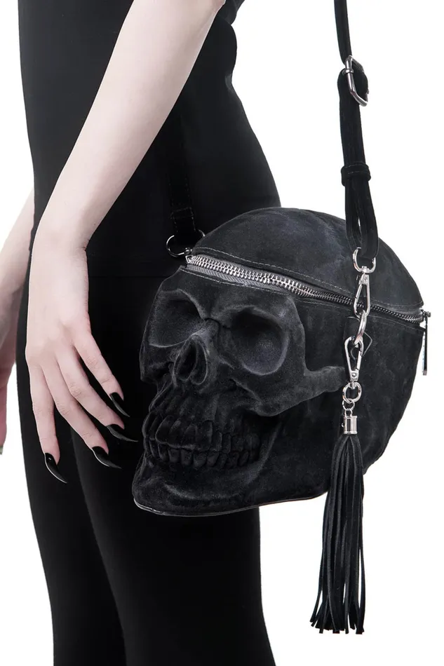 Killstar Grave Digger Skull Handbag VELVET Women Handbags