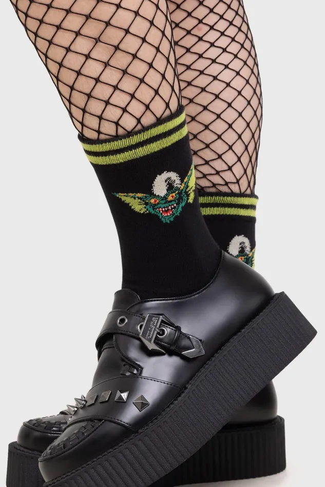 Killstar Gremlin Stripe Ankle Socks Women Socks and Tights