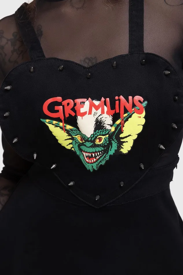 Killstar Gremlin Stripe Pinafore Dress Women Mini