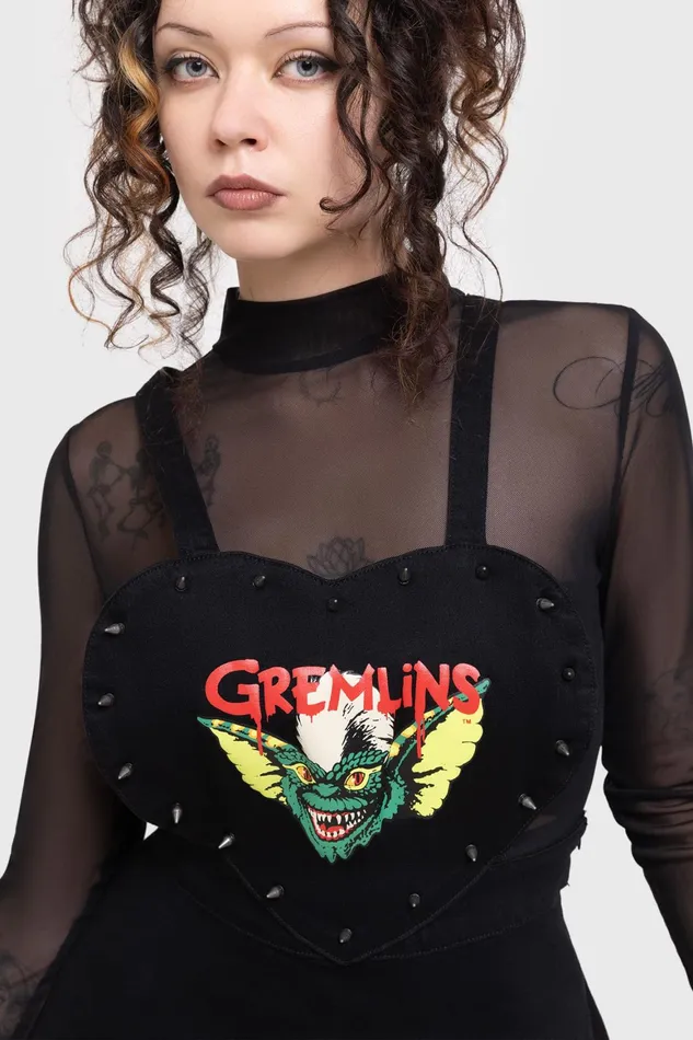 Killstar Gremlin Stripe Pinafore Dress Women Mini